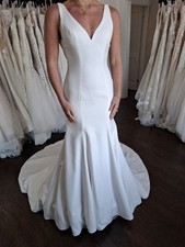 NEW Justin Alexander Designer Wedding Dress SH 11018 crepe US6