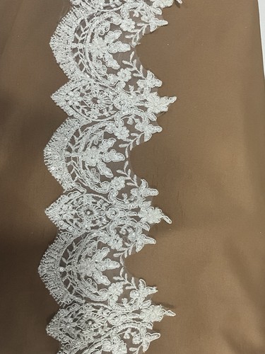 Ivory lace appliqué with - lace,