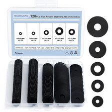 120Pcs Rubber Washers Assorted