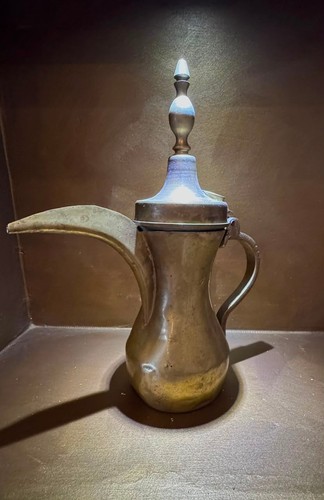 Vintage brass arabic dallah - arabic,