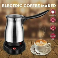 Stainless Electric Turkish Greek Coffee Maker – 600W, UK Plug