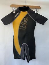 Tribord Kids Short Sleeve Black Yellow Wetsuit EUR 8