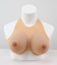 Silicone Breastplate Breast Form for Crossdresser Transgender Drag Queen A-E Cup