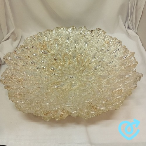 Glass bowl gold textured - bowl,