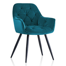1X Velvet Dining Chair Padded