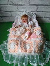  Baby Doll 27cm tall ,  Arias , made in Spain + accessories bundle. Pre-owned.