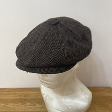 Ice King Brown Flat Cap Baker Boy Medium 