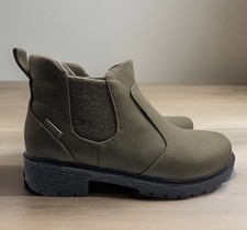 Alegria Vegan Leather ROWEN Waterproof Boots In Moss Green Size 10.5/11 New