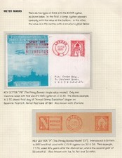 1937 'AIRMAIL STAMP EXHIBITION AT SELFRIDGES' METER MARK ON POSTCARD