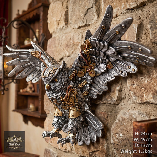 Steampunk owl sculpture bird - steampunk,