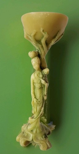 Vintage carved chinese lady - carved,