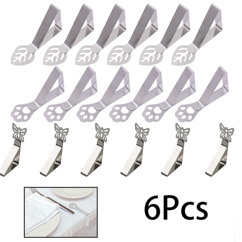 Table cloth clips stainless - 6x,
