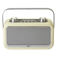 Bush Leather Look Bluetooth Retro DAB Radio - Cream - 1 Year Guarantee