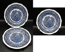 3 Vintage Mason's VISTA Blue &