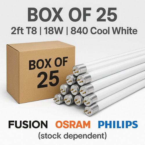 Box fluorescent tubes 2ft - box,