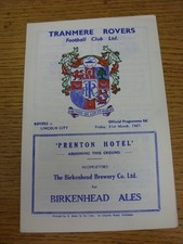 31/03/1967 Tranmere Rovers v