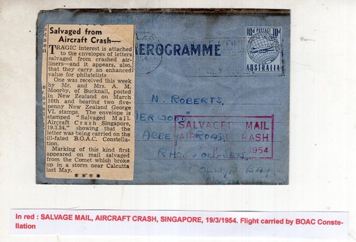 Crash aircraft salvage - aircraft, mail