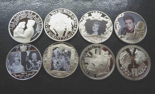 Gibraltar half crowns coins - half,