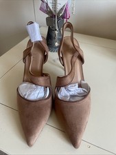 SUEDE LOOK SLING BACK STILETTO