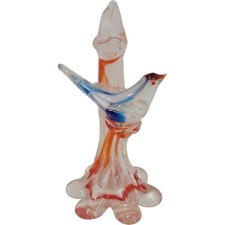Multicoloured Murano Glass Bird Bud Vase Glass Bird Figurine Decorative Art