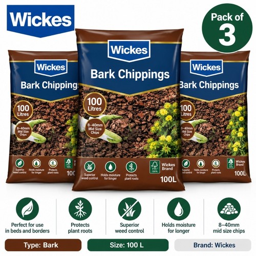 Bark chippings 100l - bark,