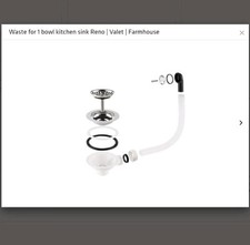 Belfast Farmhouse Sink Drainage Strainer Waste  95mm Hole with Round Overflow 