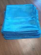 18x Teal Satin Table Runners. Ideal for wedding table decor.