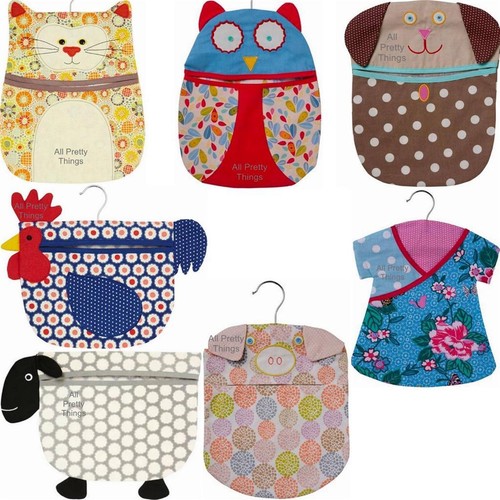 Cotton peg bag cat - dog, owl