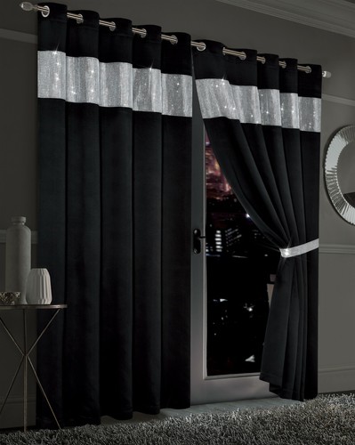 Diamante blackout curtains - blackout,