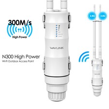 N300 Wireless Outdoor Access Point 2.4Ghz WiFi Extender Repeater Signal Booster