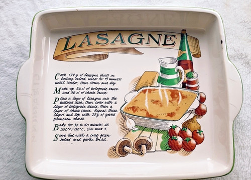 Vintage rayware recipe lasagne - vintage,