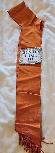 Orange sash with fringe - sash,