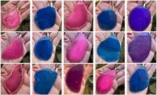 LARGE AGATE SLICE POLISHED STONE PENDANT NECKLACE CORD -CHOOSE BLUE PINK PURPLE