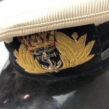 Royal Navy Officer's Cap Vintage (post 1953)