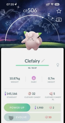 Shiny clefairy astronomical - shiny,