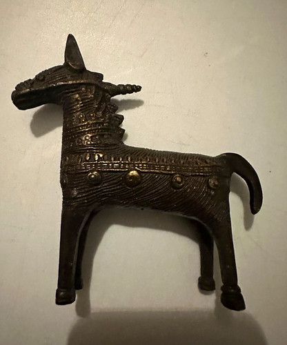 Vintage dhokra bronze - bronze, horse