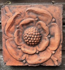 Wall tile decorative stone plaque copy of original Tudor Rose Thistle Gothic