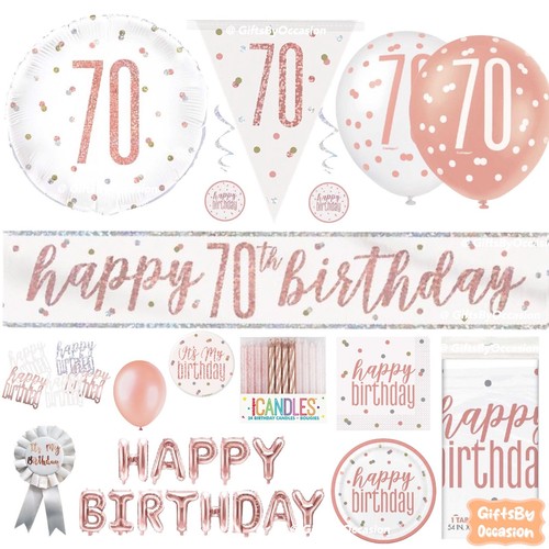 Rose gold 70th - gold,