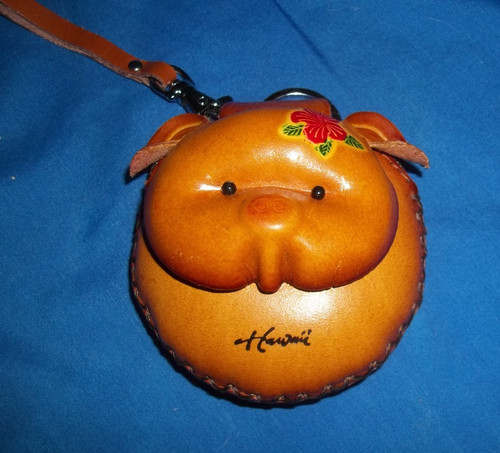 Leather pig unused coin - leather,