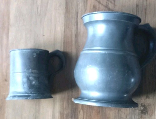 Vintage pewter measuring - 2,