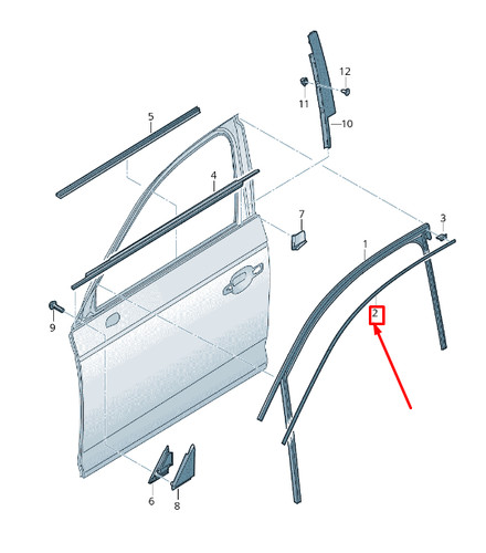 Audi front right door - right,