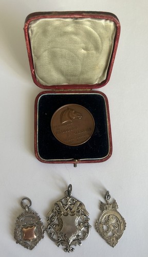 Three antique solid silver - three,