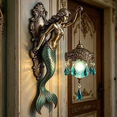 Resin material mermaid wall - resin,