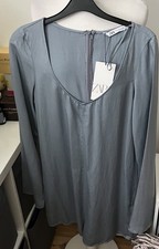 Zara Blue/ Grey  Playsuit Size