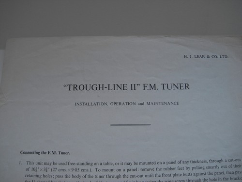 Leak troughline tuner - troughline, fm