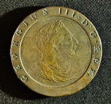 1797 King George III Half Penny Britannia 1797 Copper Coin