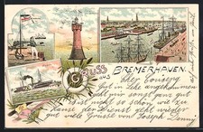 Lithograph Bremerhaven, sand
