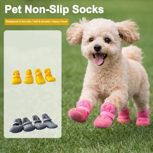 4pcs waterproof dog shoes - 4pcs,