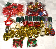 Massive Job lot of Gift Wrapping Ribbon & Bows Christmas Crafts Bundle Present