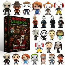 24 x Horror Legends Christmas Advent Calendar Countdown Blind Box Pendant Gift